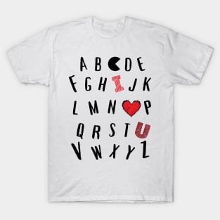 Valentine day A B C D T-Shirt